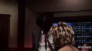 Whorny films intense office threesome porn parody