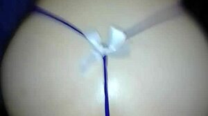 Intense doggystyle in lingerie and stockings bent over