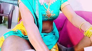 Sexy Indian bhabi fucks with Telugu dirty talk in steamy scene.