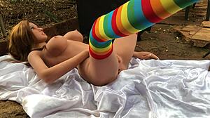 I came in my student's ass with sex toy