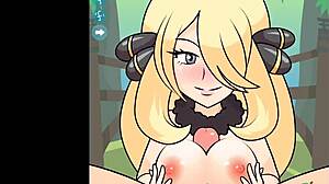 Cynthia plays with her juicy tits