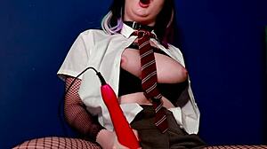 Emo Student Teases and Makes Herself Cum Hard in Homemade Solo