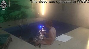 Threesome With Friends In Motel Pool! Bareback Big Cock Action And Domination Part 1!