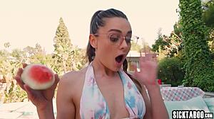 wet teen aften opal sucks two cocks before shemales erica and ariel fuck her hard