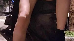 Shemale Ting Xuan Masturbates on Street