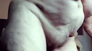 oma fucks pussy with dildo