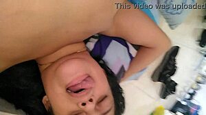 Married pussy explodes in gaping orgasm squirting from black bull