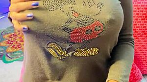 Hidden Camera Films Her Natural Tits During Masturbation