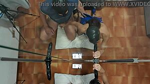 Milf Bent Over for Intense Rough Fucking with Huge Cock and Dildo, Gagging and Moaning Loudly