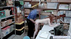 Stripsearchporn Com Shoplifter Strips Then Blowjobs Officer