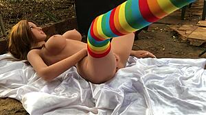 I came in my student's ass with sex toy