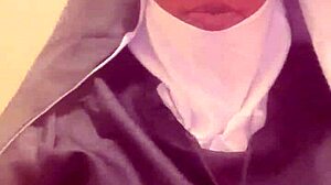 I dressed as a nun hazelnut for this Halloween celebration.