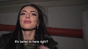 Blue Eyed Babe Sucks Fat Big Dick In Snowy Public