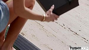 tight hot blonde dakota lyn flaunts flawless ass