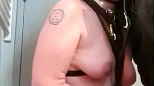 The female slave endured bondage and piss on command.