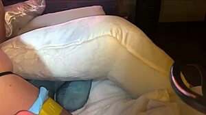 Girl In Lingerie Lets Guy Play With Dildo And Vibrator