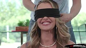 milf wife receives a surprising mouthful gift from big black cock