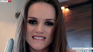 tori black masturbates with dildo in fishnets and heels, huge natural tits and pierced nipples on display!