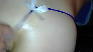 Intense doggystyle in lingerie and stockings bent over