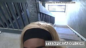 Blonde asian step sister blowjob on knees public sloppy head