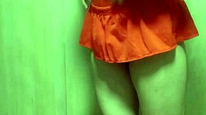 Big Anal Plug Inserted Into Cute Swimsuit Girl's Asshole