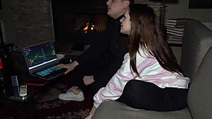 Luchiibb fucks her boyfriend's best friend next to the fat cuckold creampie at knock knock club