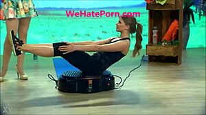 jana hartmann flashes upskirt on television! sexy celebrity oops