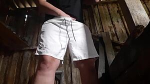 Village Girl Masturbates In A Barn With Her Clothes On So No One Catches Her