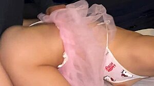Riding dick with tutu skirt in narrow ass!