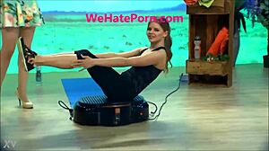 jana hartmann flashes upskirt on television! sexy celebrity oops