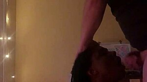 Homemade Amateur Ebony Woman Performs Intense Oral Sex on Black Man in Private Setting
