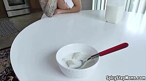 Russian stepmother gives pov blowjob to stepson
