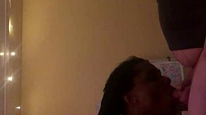 Homemade Amateur Ebony Woman Performs Intense Oral Sex on Black Man in Private Setting