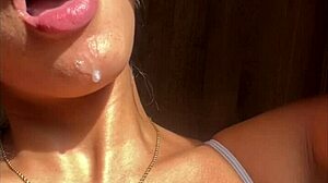 big booty brunette meets stepbrother for amateur fun