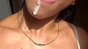 big booty brunette meets stepbrother for amateur fun