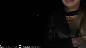 public agent sexy tattooed horny minx night time fuck and facial