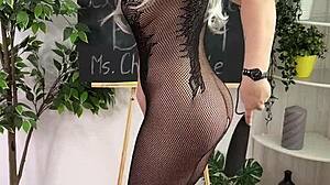 Explore sexual wellness through bdsm roleplay with mature teacher in lingerie and heels