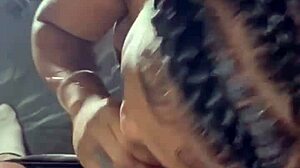 Ebony pornstar sucks big cock with sloppy blowjob