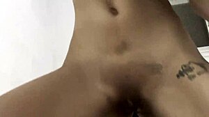 Pretty Skinny Latina Slut Sits on Huge Dick Swallowing Cum!