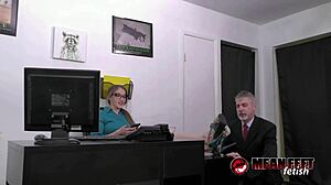 classy lady terra mizu totally dominates submissive richard lennox in this femdom session