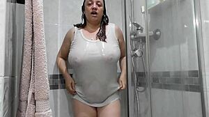 why do her huge tits in the shower make me cum in her mouth?