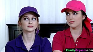 Dads compete burning stepdaughters out with orgasms?