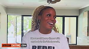 I stripped the busty 18yo blonde ebony and pounded her hard in casting