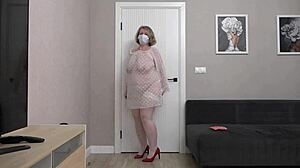 my plump milf's big walking ass shakes in sexy panties and lingerie