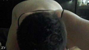 Girlfriend with short punk hair slurps cum swallowing friend's massive load blowjob