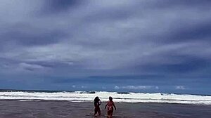 Stripping bikini on crowded bahia beach, these teens give to every guy