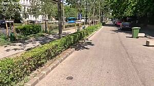 Wow, Adventurous Blonde Babe Kinuski Picked Up For Interracial Dp Threesome!