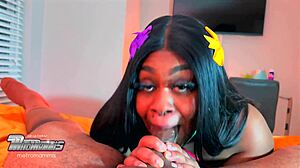 slim bbw swallows cum!