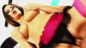 jane strips gets her pussy fucked and her chest covered in cum