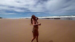 Stripping bikini on crowded bahia beach, these teens give to every guy